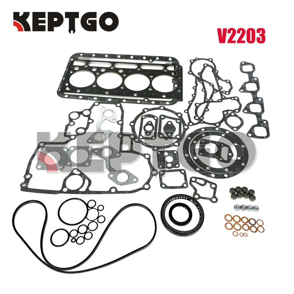 

New V2203 Full Gasket Set For Kubota V2203B V2203T Bobcat 753 763 773 07916-2950 (Vortex piston)