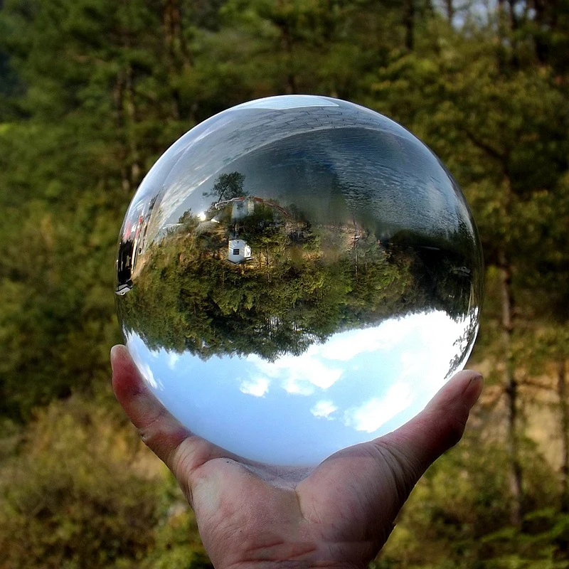 Clear Glass Crystal Ball, Artificial Healing Sphere, Photography Props, Decorative Balls, Lensball Gifts, Hot Sale Gift, 100mm