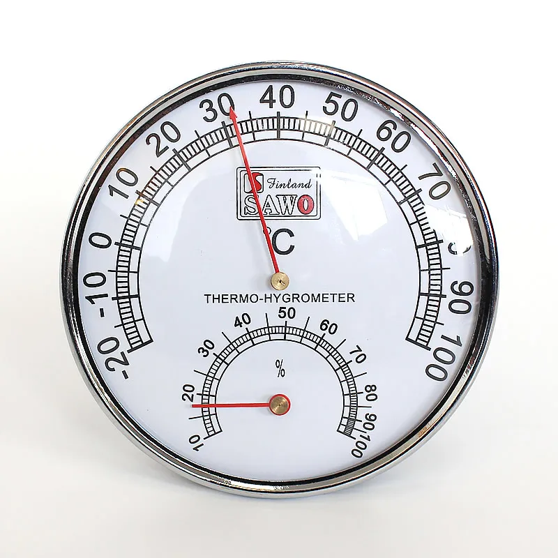 Sauna Bath Outdoor-Used And Indoor Metal-Case Sauna Temperature Hygrometer