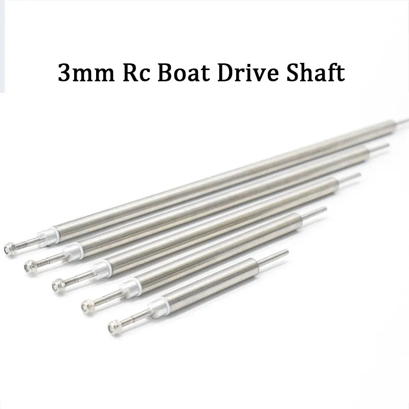 Rc Boat Transmission Shaft 3mm Boat Shaft Stainless Steel Drive Shaft Length 100/150/200/250/300mm For DIY Rc Model Boat