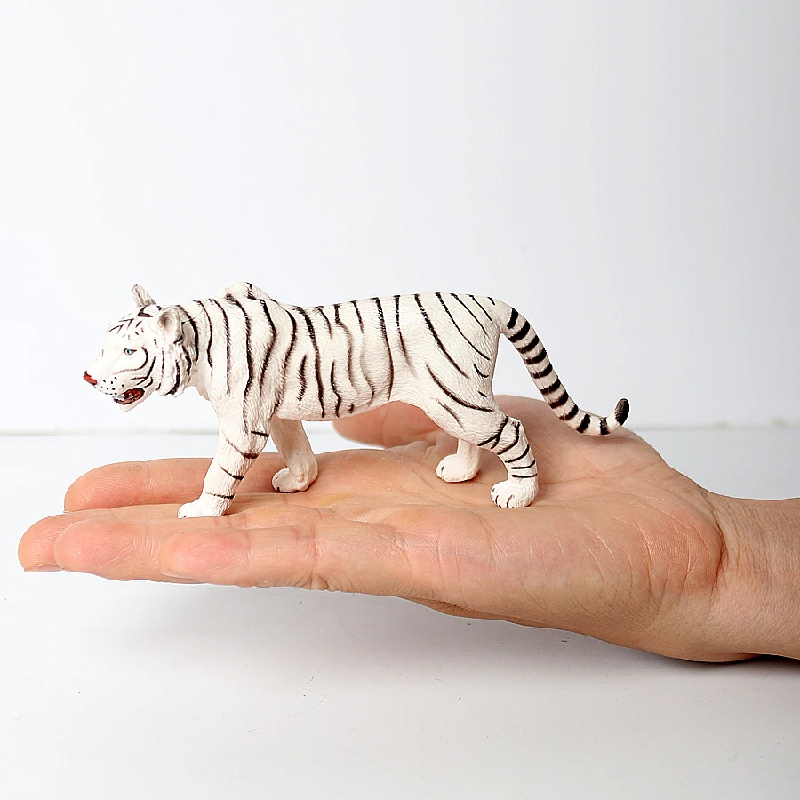 Realistic wild Animals Lion,White Tigers,Leopards,Panther Figurines with Cubs, 2-5\