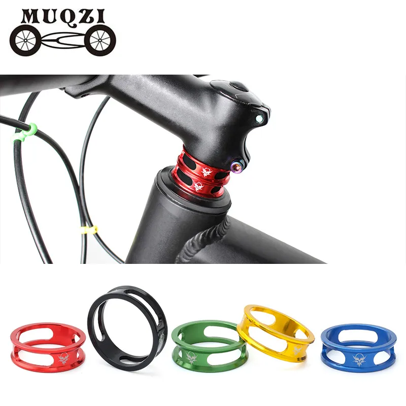 MUQZI 28.6MM Aluminum Alloy Fork Washer Steering Gasket MTB Road Fixed Gear Bike 10mm Headset Stem Spacers Cycling Accessories