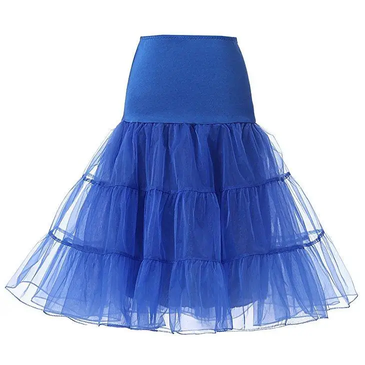 Jupon rétro en tulle crinoline pour femmes, jupon solide pour documents de mariage