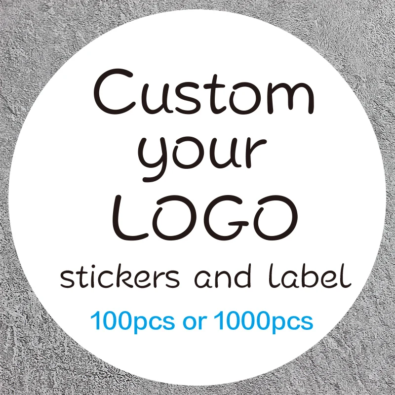 100PCS personalized customized wedding sticker printing LOGO transparent design your own sticker