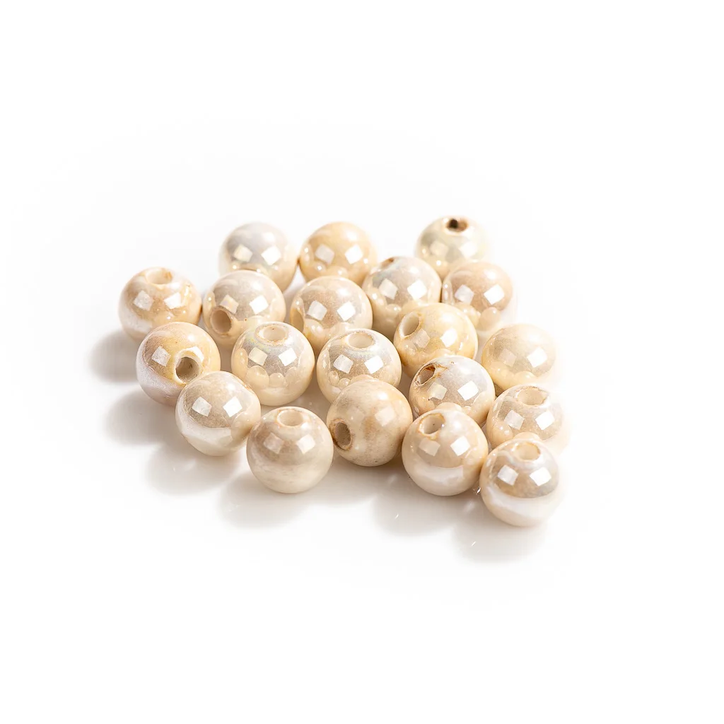 20pcs Ceramic imitation pearl beads Porcelain Pendant Bead For Bracelets Making Part Accessories Wholesale Necklace #XN182