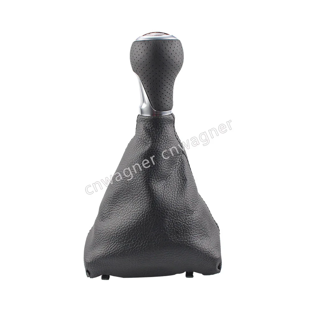 Gear Shift Knob with Gaitor Boot PU Leather 6 Speed For Audi A4 S4 B8 8K S- Line 2007- 2015 Auto Parts