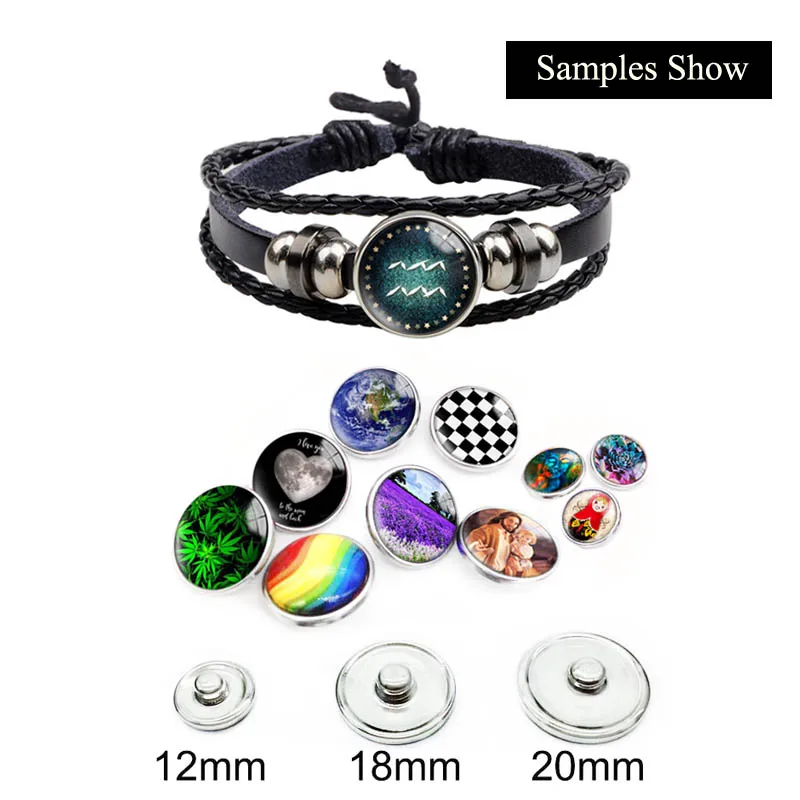 12mm 10mm 16mm 20mm 25mm 30mm 549 Dragon Mix Okrągły szklany kaboszon Biżuteria Znalezienie 18mm Zatrzask Bransoletka Charm — zdjęcie 5