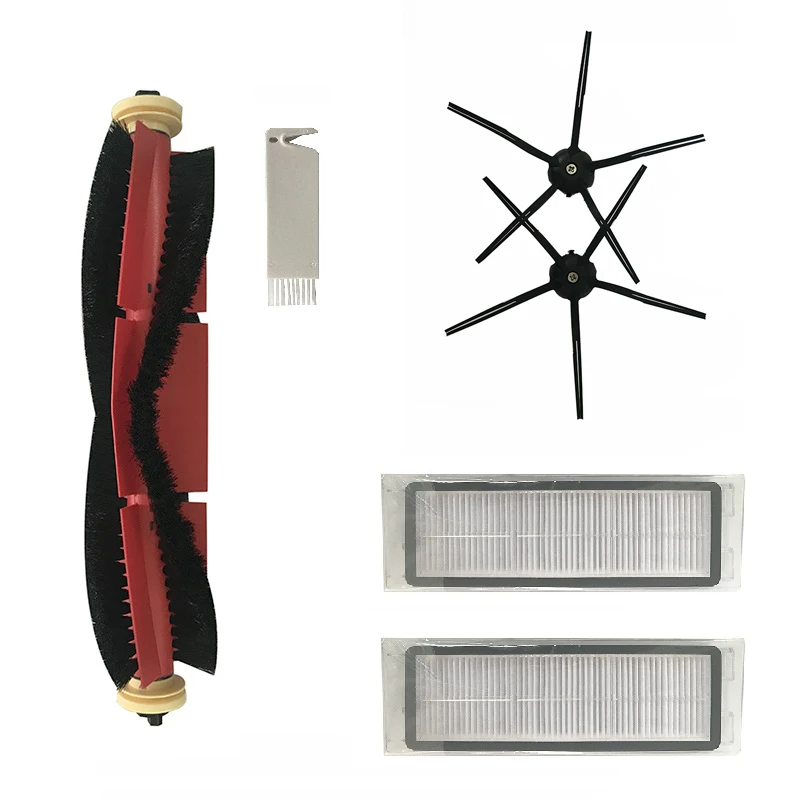 Escova lateral de borracha original, escova principal, filtro hepa para robô aspirador de pó roborock s60 s65 maxv s60 puro s65 puro s45