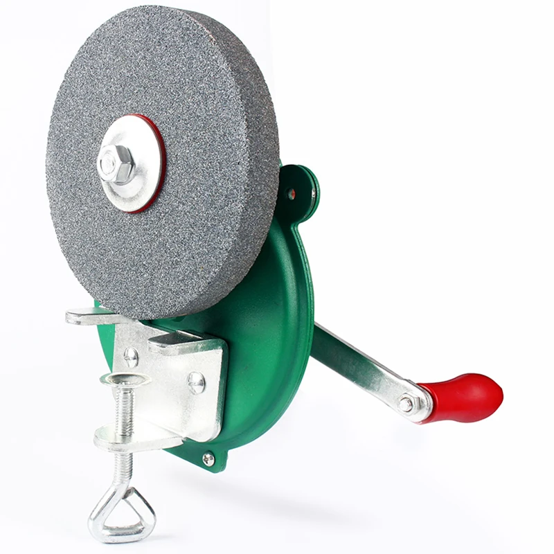 Smerigliatrice manuale da 6 pollici per uso domestico, piccola macchina per macinare i coltelli, grado industriale, forbici manuali, lucidatura, mola