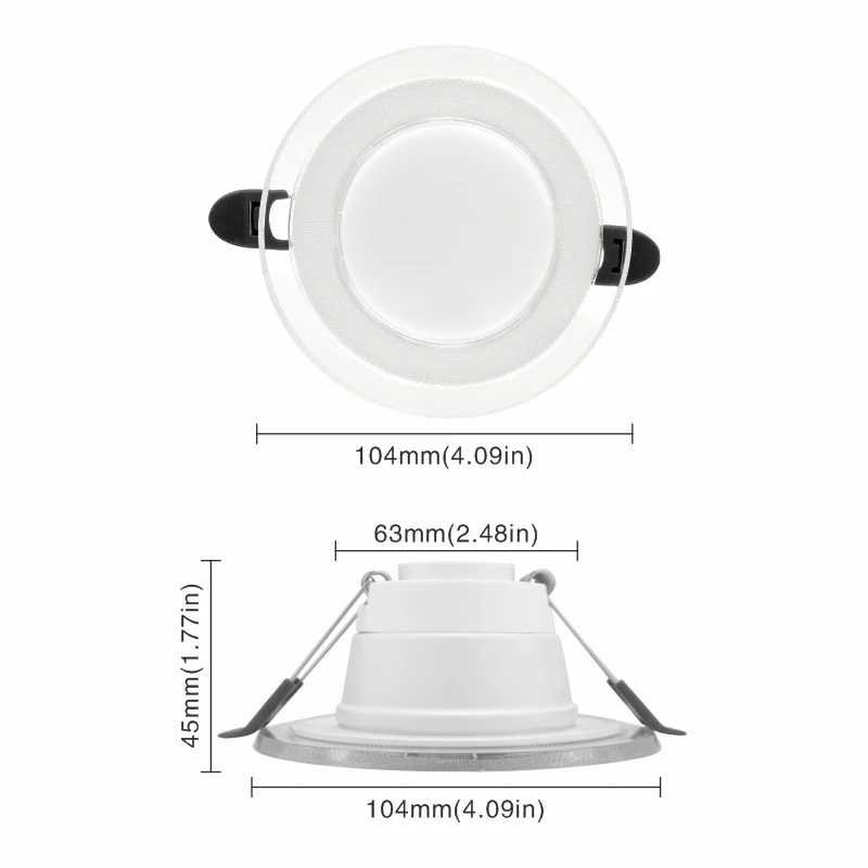 Luz descendente LED intercambiable para interiores, Panel redondo empotrado de 220V, 6W, 3 colores, blanco frío/Natural/cálido, 10 unidades por lote