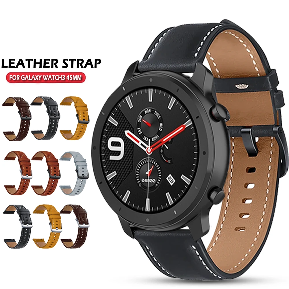 Dây Da Dây Đeo Xiaomi Huami Amazfit GTR 47Mm/3 Pro 2 2e/Stratos 3 2 2S Vòng Tay Dây 22Mm Băng Cổ Tay Thể Thao Correa