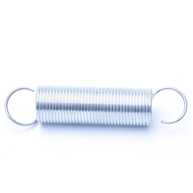 Resorte de extensión de tensión Chapado en Zinc, resorte de gancho abierto, de 2,0mm diámetro de alambre, diámetro exterior de 18mm-22mm, longitud de 60mm-100mm para herramienta de Hardware