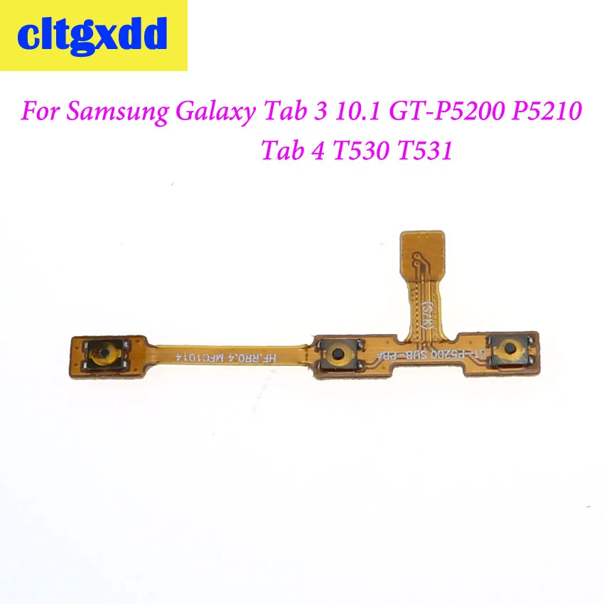 cltgxdd 1pc Power on/off & Volume Buttons Key Flex Cable For Samsung Galaxy Tab 3 10.1 GT-P5200 P5210 P5220 Tab 4 T530 T531