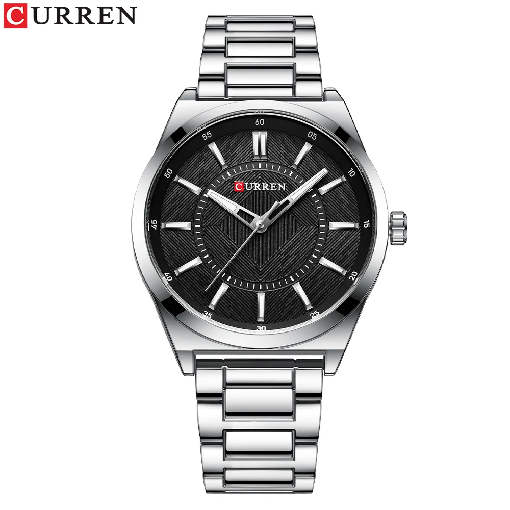 CURREN Mann Uhr Mode Edelstahl Quarz Armbanduhren Top Marke Einfache Dünne Uhren für Männer Gold Uhr 6