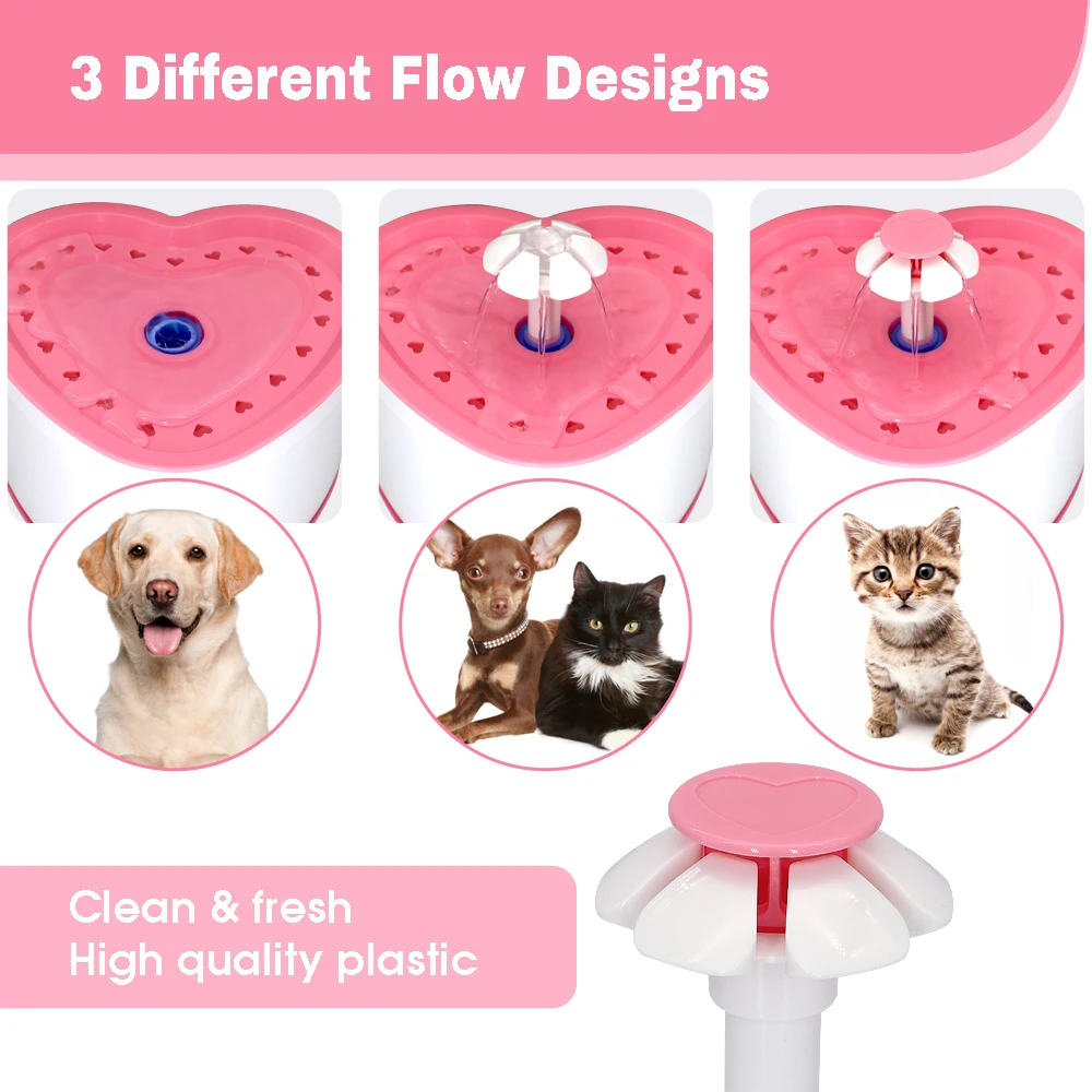 2L Automatic Cat Water Fountain LED Electric Pet Cat Drinking Feeder Bowl Mute Dog Cat Water Dispenser Pets Drinker Feeder