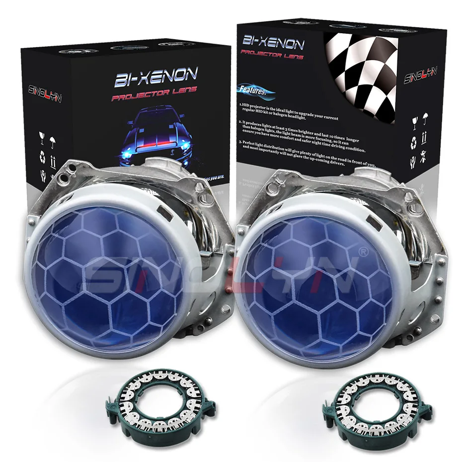 Sinolyn Lenses For Hella 3R G5 5R Headlight Bixenon Devil Eyes HID