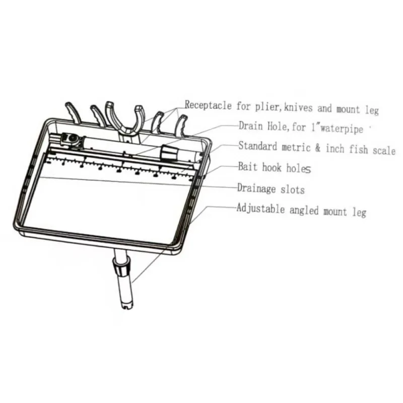 Ocean Fishing Table Chopping Board Single Pole Bracket Guide Rail Bait Cutting  Rod Holder Mounting Marine Accessories