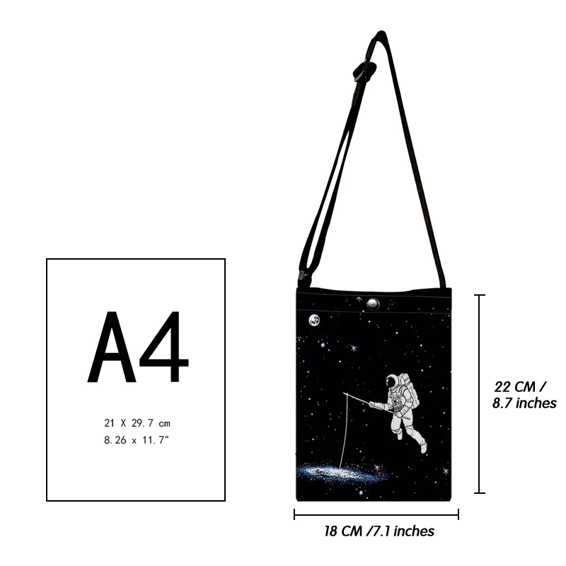 2021 Summer Small Shoulder Bags Women Classic Le Petit Prince Print Crossbody Cell Phone Pouch Purse Cartoon Astronaut Printed