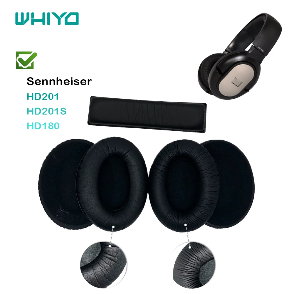 WHIYO Replacement EarPads for Sennheiser HD201 HD180 HD201S HD-201 HD-180 HD-201S Headset Cushion Cover Ear pad Pillow #