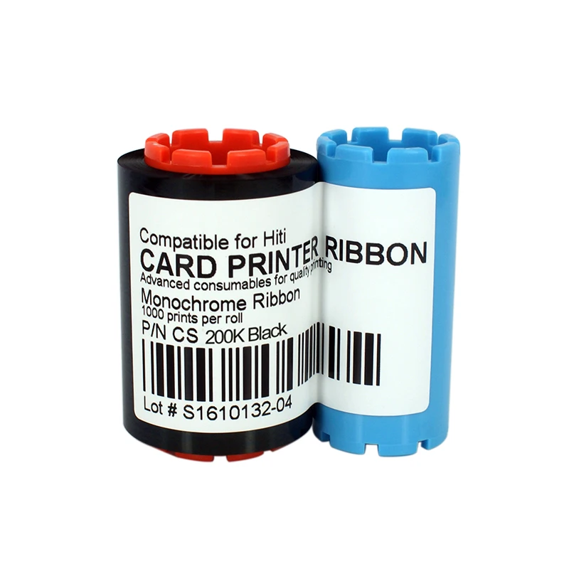 New Printer Ribbon 1000prints Black Printing Ribbon For Hiti  CS200K-1 CS200W CS200E CS220E CS290E Card Printer Tapes