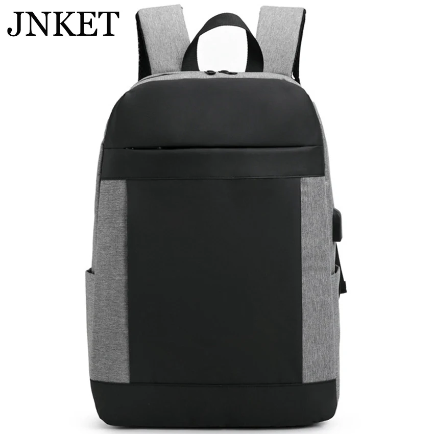 

JNKET Fashion Men Nylon Business Backpacks Large Capacity USB Charging Backpack Laptop Bag Casual Outdoor Travel Packs