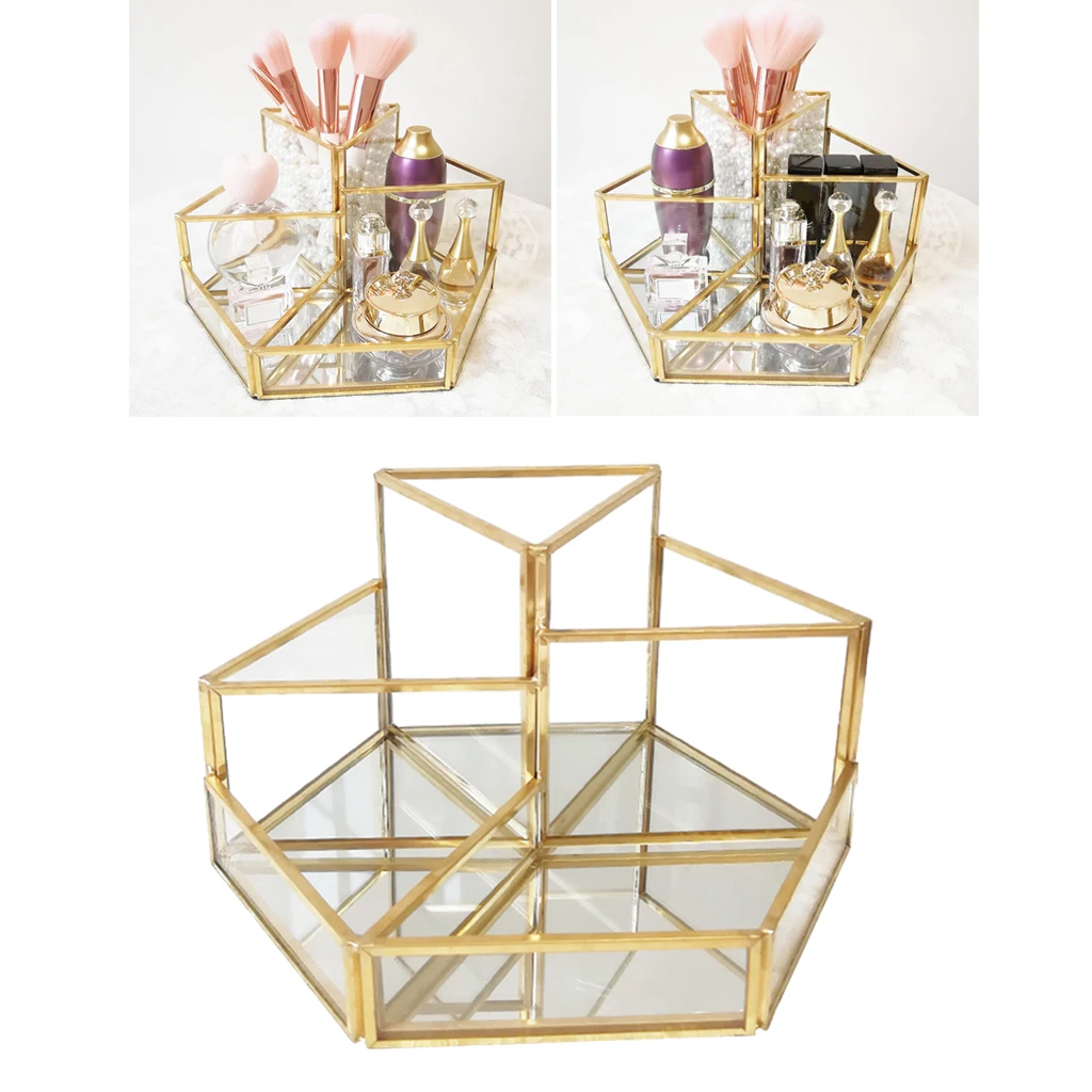 Makeup Brush Holder Storage Cosmetic Brushes Organizer Make Up Tools Countertop Dressing Vanity Bathroom table Case