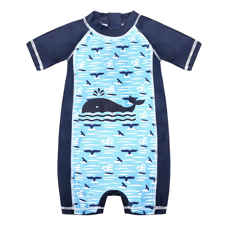 

Honeyzone Toddler Swimwear Big Shark Print Surfing Suit Baby Boy Swimming Suit One-piece Swimsuit BeachWear For Children