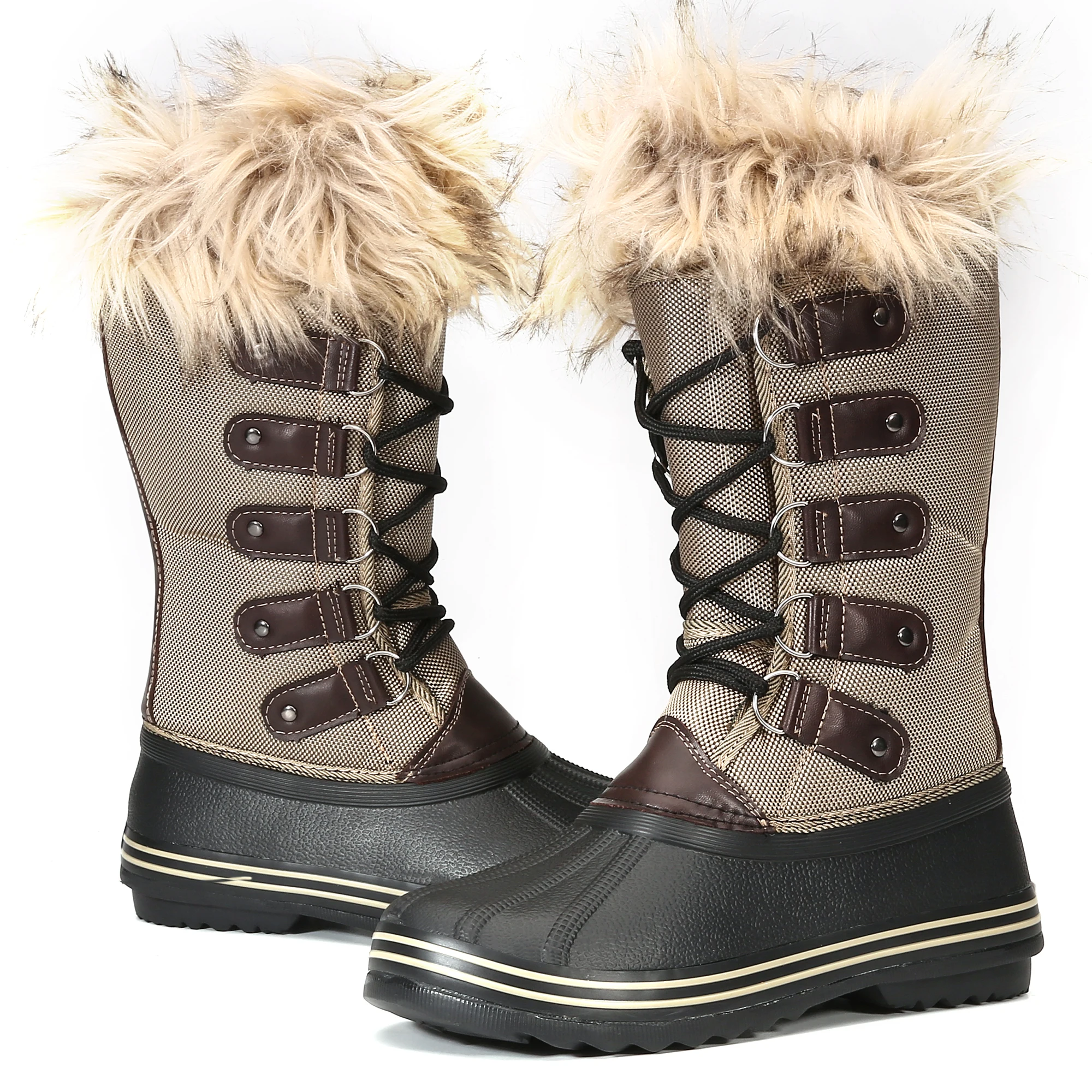 Snow Boots Women 2024 Winter fur High plush Warm shoes Plus size 35 to big 42 easy wear girl white zip shoes female hot boots