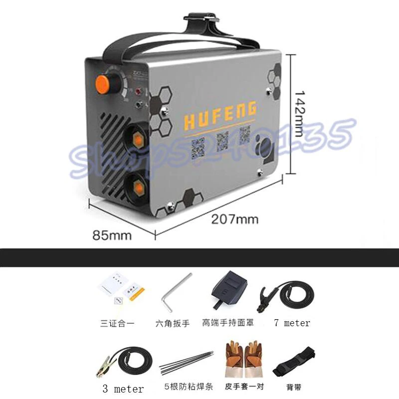 

ZX7-200 10-200A 4000W Handheld Mini MMA Electric Stick Welder 220V 200A Inverter Arc IGBT Welding Machine tool 7 meter wire