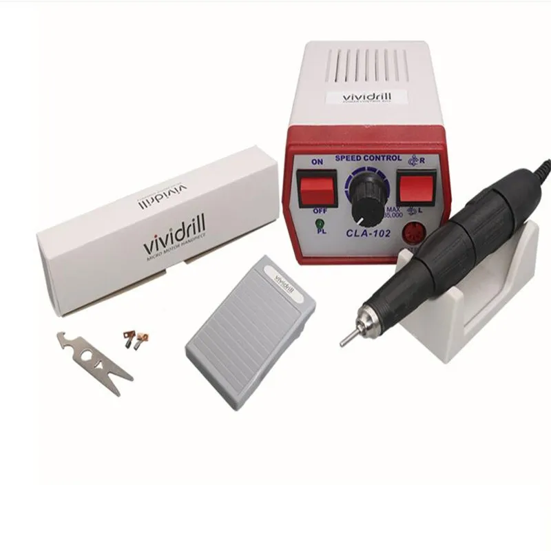 Mini Dental Rotary Manicure Grinder 102 Electric Jewelry Engraving Motor Rpm 35000 Nail Polishing Fixing Tool Set