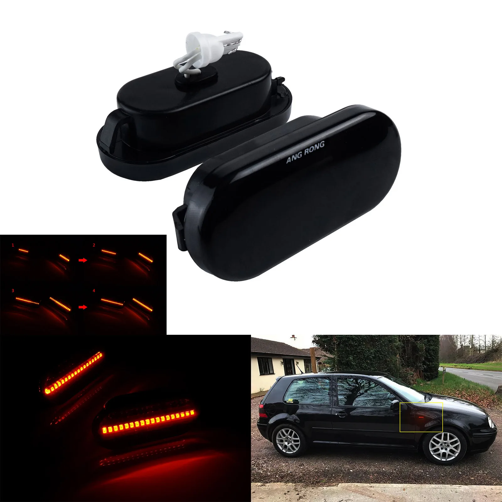 

2 шт., светодиодные габаритные огни ANGRONG Для VW Seat Ford C-Max Fiesta