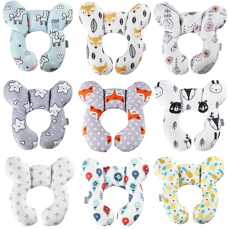 Cute Cartoon Baby Head Protection Cushion Protective Travel Car Seat Head Neck Pillow Anti Fall Baby Protect Safety Accessories