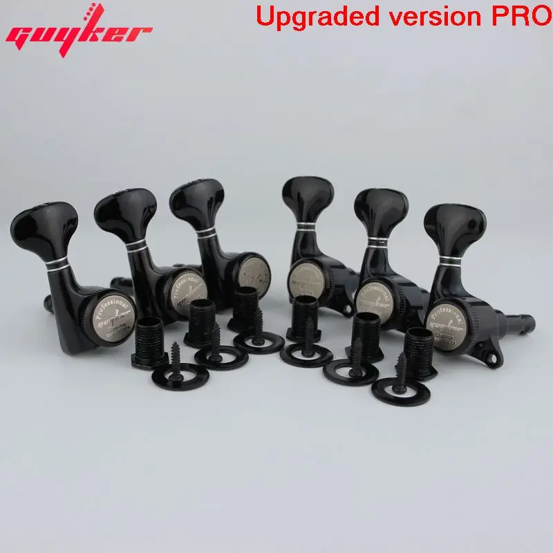 

GUYKER Guitar Machine Heads Locking String Tuning Key Pegs Tuners for LP, SG, TL Style Electric Guitars Black