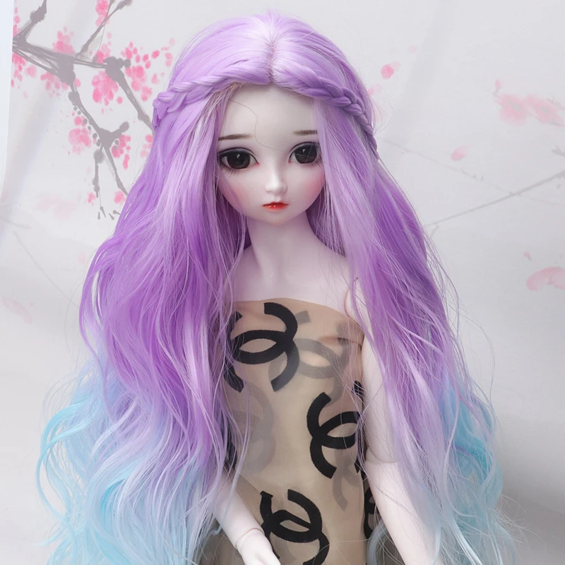 1/3 1/4 1/6 BJD Doll Wig With Graduated Color High Temperature Fiber Doll Wig DIY Doll Accessories For Children Toys Girl Gift