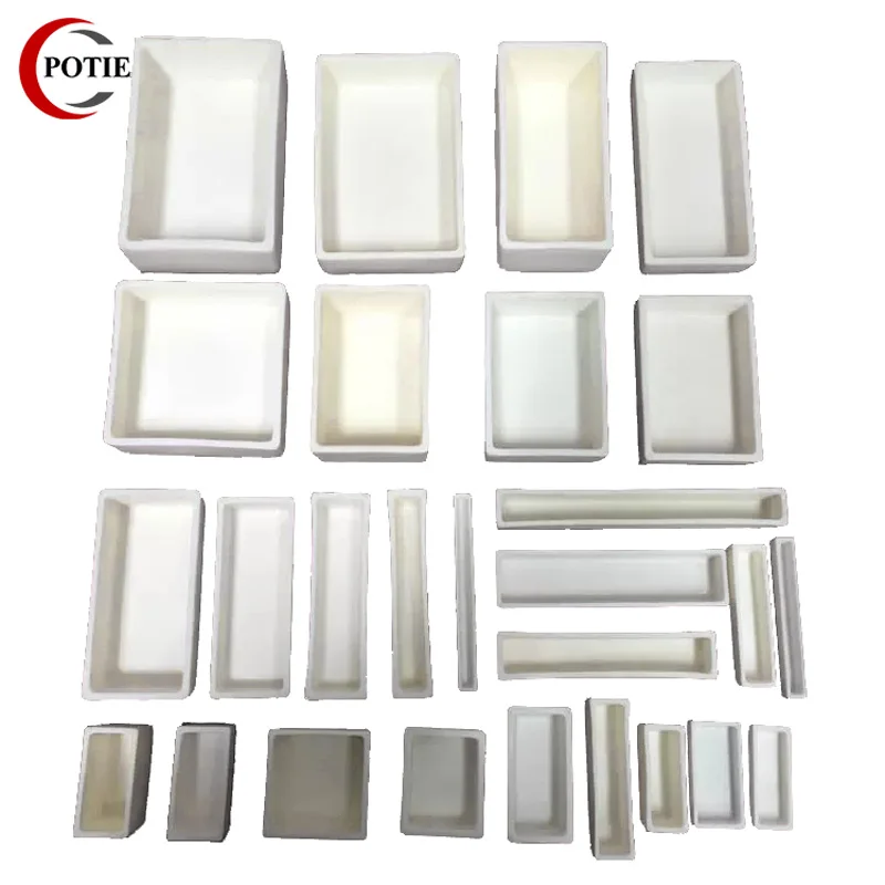 Square Shape 99% Alumina Combustion Boat Tube Furnace Corundum Crucible Melting Metal for Lab Casting Quartz Container