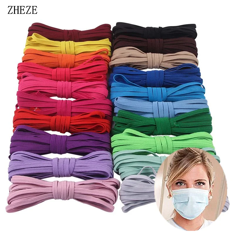 

30Meter/Lot 6mm Skinny FOE Elastic For Headband DIY Solid Ribbon Hair Accessories 19 Colors Headwear For Knot Hair Ties