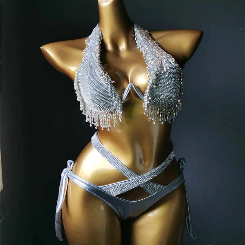 2021 venus vacation diamond bikini set new style sexy women swimwear beachwear bathing suit bling stones bikini