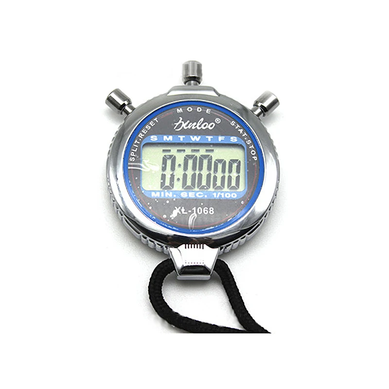 1/100s Precision Timer Stopwatch LCD Stopwatch Sport Waterproof Stopwatch Hours Minutes Month Display Countdown Alarm clock