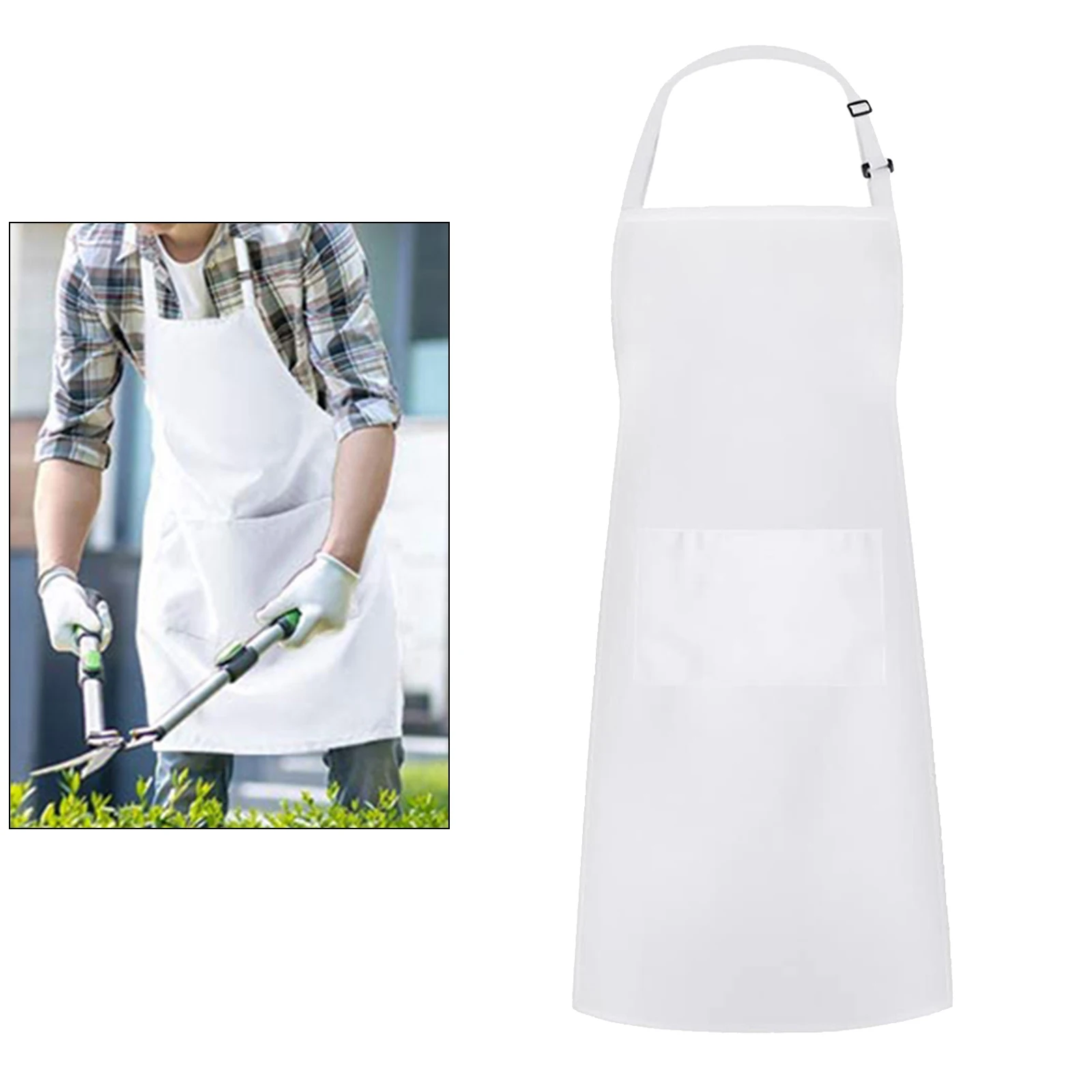 Large Apron with Front Pocket Cooking Cotton for Women Men Waterproof Oil-proof Cooking Apron BBQ Comfortable Kitchen Clothes