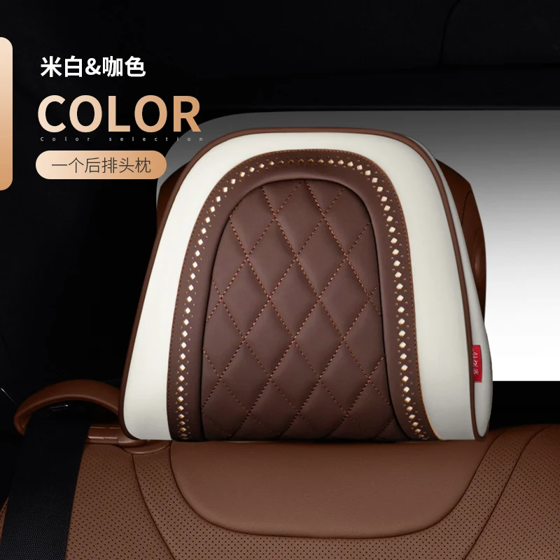 For Mercedes Benz Maybach S-Class headrest Luxury car Pillows Car Travel Neck Rest Pillows Seat Cushion Support leather