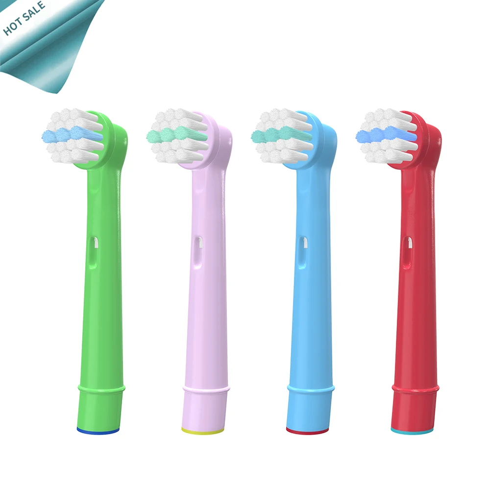 4Pcs เด็กเด็กฟันหัวแปรงสำหรับแปรงสีฟันไฟฟ้า Oral-B Fit Advance Power/Pro สุขภาพ/Triumph/3D Excel