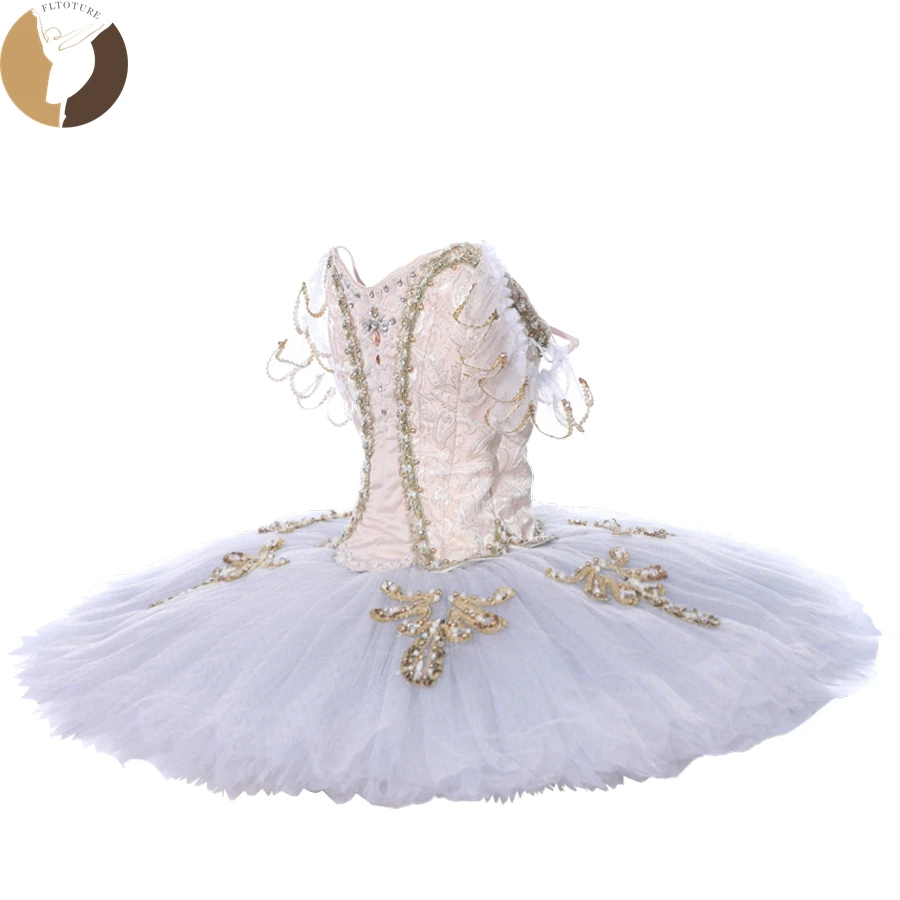 FLTOTURE Women Classical Performance Stage Dancewear Queen Pancake Tutu YAGP Ballet Nutcracker Competition Costumes YT9331