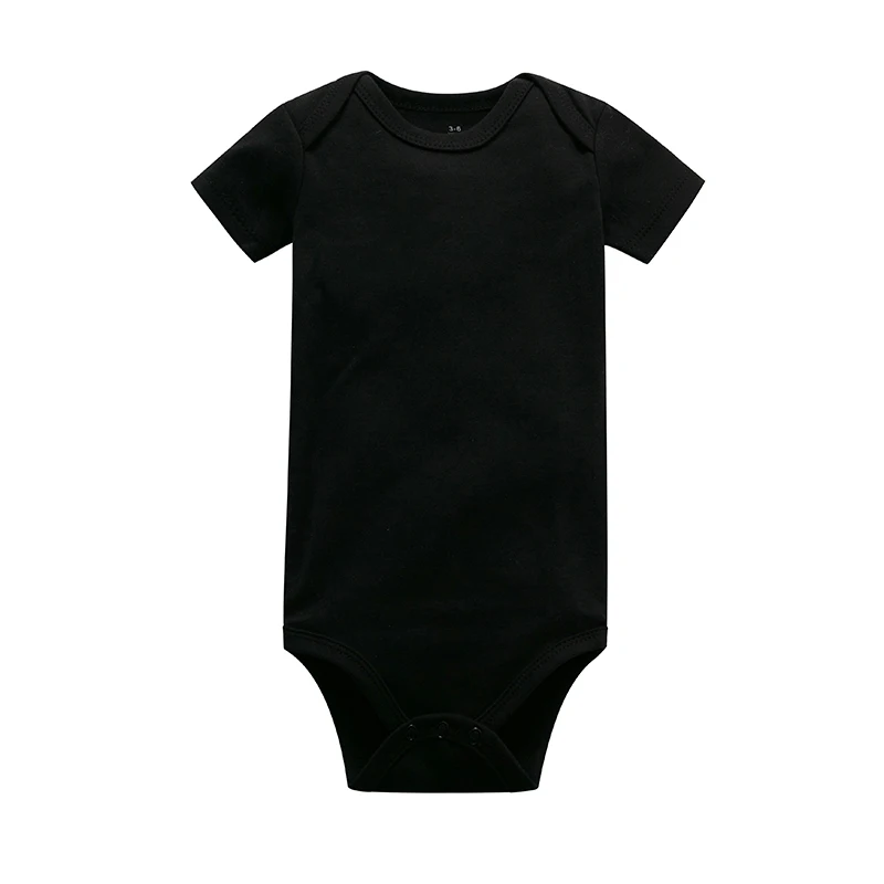 Unisex Baby Bodysuits 100% Cotton Boys Girls 0-24 Months Black and white   Short Slevee Baby Clothes