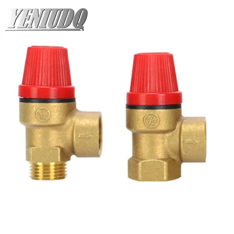 Brass Safety Valve Drain Relief Switch For Solar Water Heater Inner & Outer Wire Brass Safety Valve 1/2\