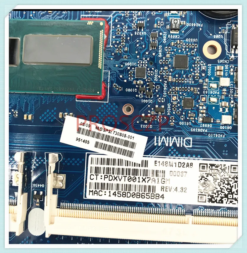 Placa base para portátil HP 840 850 G1 6050A2560201-MB-A03, con SR170 I5-4200U CPU 730808-001 730808-601 100%, funciona completamente bien