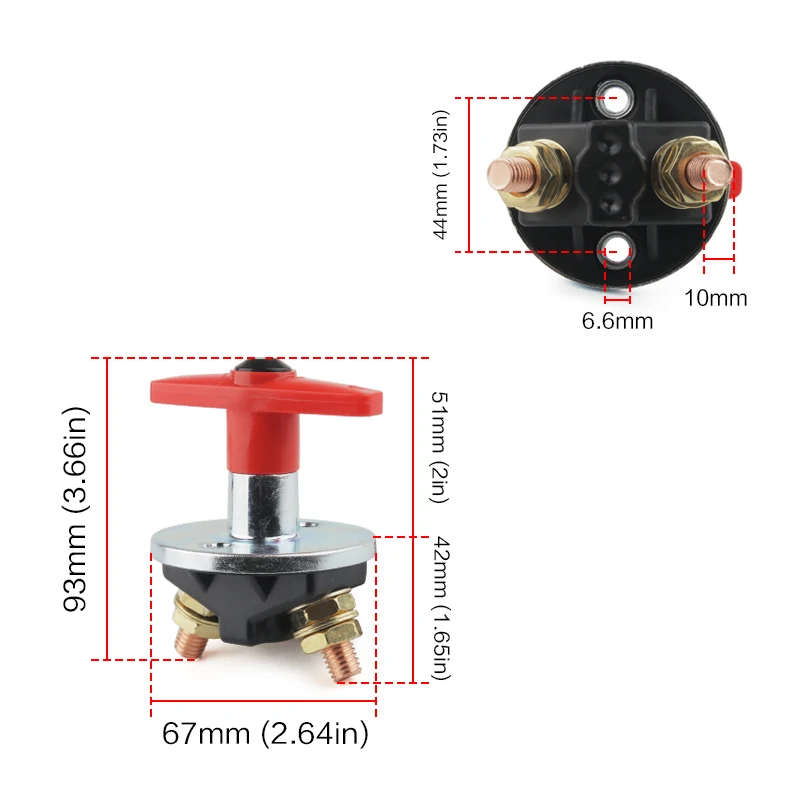 12-60V 300A car battery switch Large current rotary fixed switch Cut OFF Switch for truck 500A max battery disconnect switch