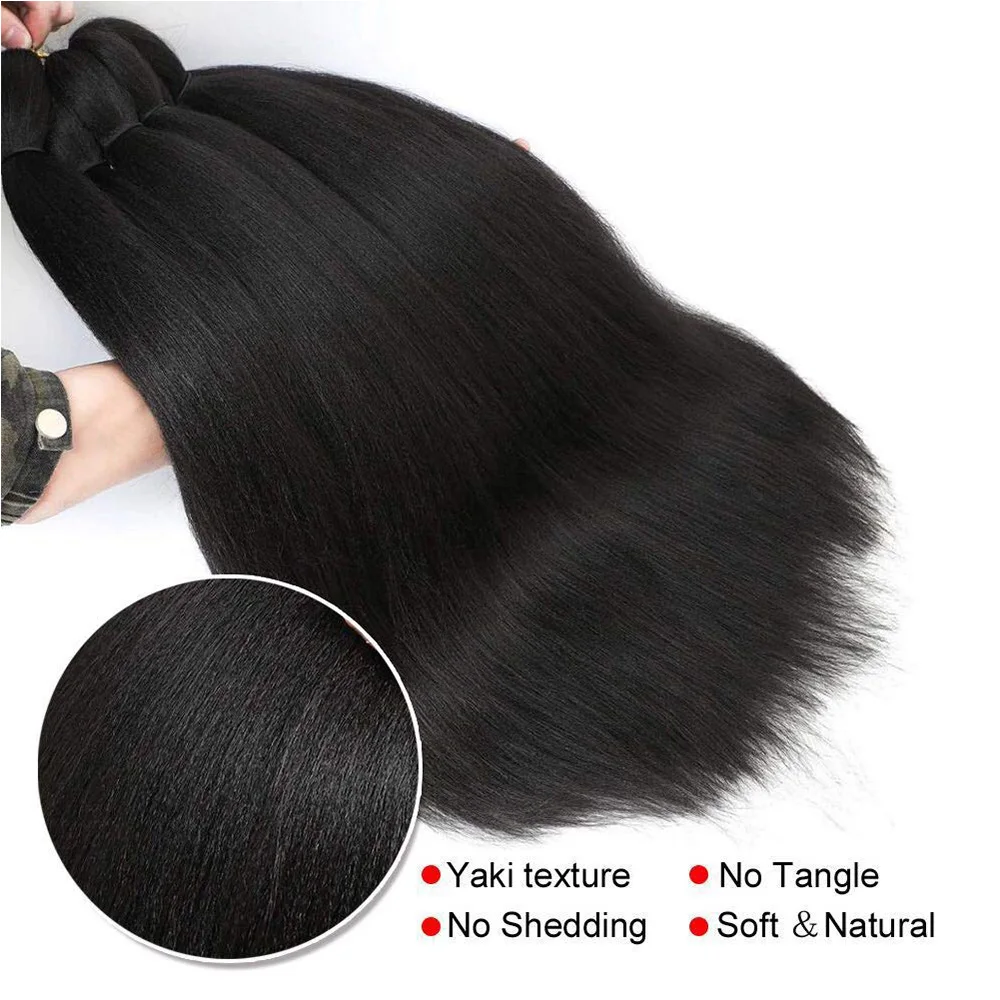 Braid Hair Pre Stretched Easy Braid Ombre Synthetic Braids Extensions Senegal Twist Yaki Straight Crochet Hair 20/26/30 Inch