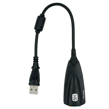 3D ses kulaklık mikrofon 3.5mm harici USB ses kartı 7.1 adaptörü dizüstü PC için ses kartı