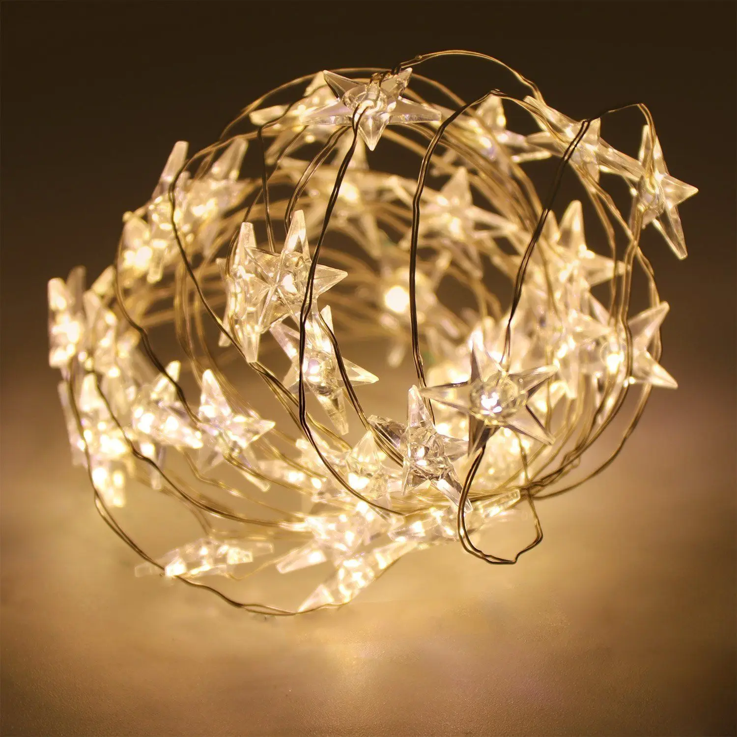 2M 3M LED Copper Wire Star string lights AA Battery Powered LED Starry Fairy lights for Christmas wedding party decoration