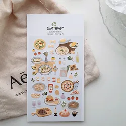 Suatelier Italy Food Trip naklejki do scrapbookingu Pizza Spaghetti wołowina dziennik Album dekoracyjne naklejki DIY artykuły rzemieślnicze